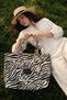 Kiba - Zebra Patterned Snap Fastener Daily Casual Women's Shoes Bag Si
