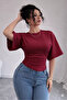 Women's Cotton Pack Soft Fabric Blouse Draped Stylish Daily Model (Not Cropped) 0080 - 2