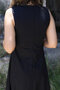 Black Zero Sleeve Dress with Pencil - 5