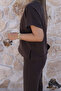 Brown Modal Fabric Tshirt Pants Set - 5