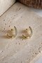 Green Stone Curve Earrings - 4
