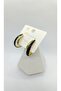 Noir Curve – Black Gold Convex Hoop Earrings - 3