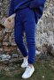 Blue Elasticated Sweatpants