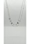 Silver Color Sequin Detail Double Combination Necklace - 2