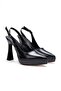 Square Toe Open Back Platform Heel Evening Dress Shoes 11 cm Heel Length - 2