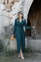 Emerald Green Glitter Knot Detail Dress - 2