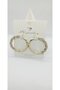 Gold Color Stone and Plate Bead Detailed Hoop Earrings - 2