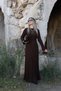 Brown Standard Size Tie-Up Knit Dress
