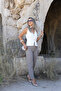 Ecru Standard Size Buttoned Knit Vest - 2