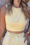 Yellow Basic Crop Top - 3