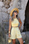 Yellow Basic Crop Top - 2
