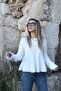 White Standard Size Long Sleeve Glitter Sequin Sweater