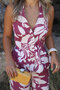 Cherry Rot Halter Neck Blouse Linen Set - 4