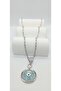 Silver Color Blue Eye Charm Necklace - 2