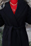 Black Lined Cashmere Coat - 4