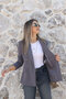 Gray Privé Buttoned Double-Breasted Blazer - 3