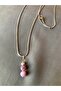 Steel Lepidolite Stone Necklace