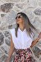 White Zero-Sleeve Padded Casual Shirt