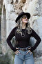 Bitter Coffee Sleeve Slit Blouse - 2