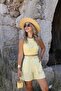 Yellow Basic Crop Top
