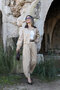 Beige Brown Collar Detail Short Premium Jacket - 2