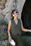 Green Five Button Vest - 3