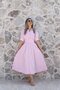 Pink Balloon Sleeve Shirt Dress