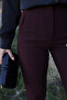 Burgundy Front Flat Fabric Trousers - 3