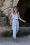 Linen Carrot Set with Blue Vest - 6