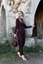 Burgundy Front Flat Fabric Trousers - 4