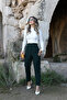 Emerald Green Orjin Flatolu Fabric Trousers - 5