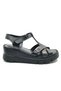Boobril Genuine Leather Comfort Orthopedic Women's Sandals Black - 2