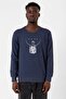 سويت شيرت رجالي من Dark Mono Indigo ذو حبلين