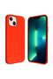 Apple iPhone 13 6.1'' Inside Velvet Silicone Case Orange