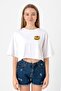 Big Bang Theory Bang Logo White Women's Crop T-shirt