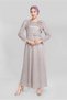 Stone Detail Silvery Evening Dress 40769