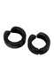 316 L Steel Unisex Clamping Black Earrings - 3