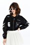 Women's Oversize Crop Coat – Biker Style Denim & Leather Combination Street Style Casual Jacket - 2