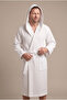 *Export Surplus* 100% Cotton Waffle Pike Unisex Bathrobe with Hood and Pockets - 2