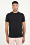 Men's Slim Fit Crew Neck Black T-Shirt - 6