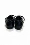 Women's black single strap shoes with stone detail - 3