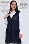 Large Size Very Special Knitwear Long Hijab Spring Summer Openwork Thin Long Mother's Navy Blue Vest