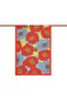 Patterned Tensoft Shawl - Hydrangea Basket Patterned - Orange Baby Blue - 2