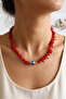 Alaçatı Branch Coral Natural Stone Evil Eye Necklace - 2