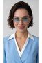 3104D 602180 Uv400 Protected Blue Color Gold Detailed Women's Sunglasses - 3