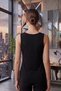 New Season Women's Strappy V-Neck Bird's Eye Detailed Viscose Blouse - 7