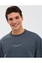 M Graphic Tee Reflect Logo Oversized T-Shirt Men's Gray Tshirt S231094-3998 - 4