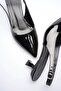Women's black patent leather low heel shoes tr20ms04e - 5