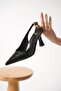 Women's Black Patent Leather Heeled Shoes Tr20Ms01A - 2