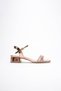 Women's Stone Detailed Ankle Buckle Rose Short Heeled Evening Dress Sandals - 3